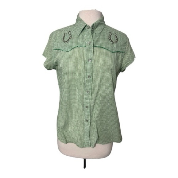 Levi's Tops - Levi's Green Checkered Button Down Shirt